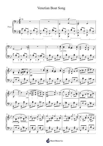 Venetian Boat Song Sheet Music by Felix Mendelssohn-Arr.Dwightharte Phijoyce
