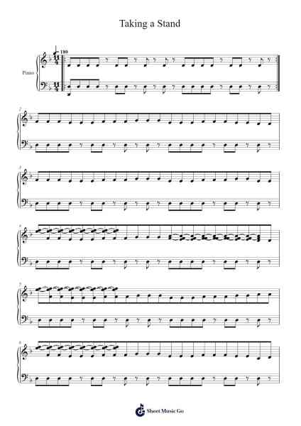 Taking a Stand - Captain America: The Winter Soldier Sheet Music by undefined-Arr.Hodhill