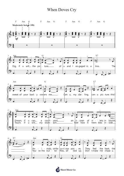 When Doves Cry Sheet Music by Prince-Arr.Glalain Borhys