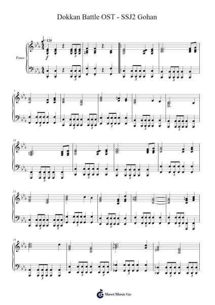 Dokkan Battle OST - SSJ2 Gohan Sheet Music by undefined-Arr.Haynin