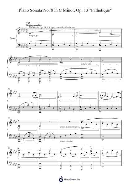 Piano Sonata No. 8 in C Minor, Op. 13 "Pathétique" Sheet Music by Various-Arr.Jillcooke Murday