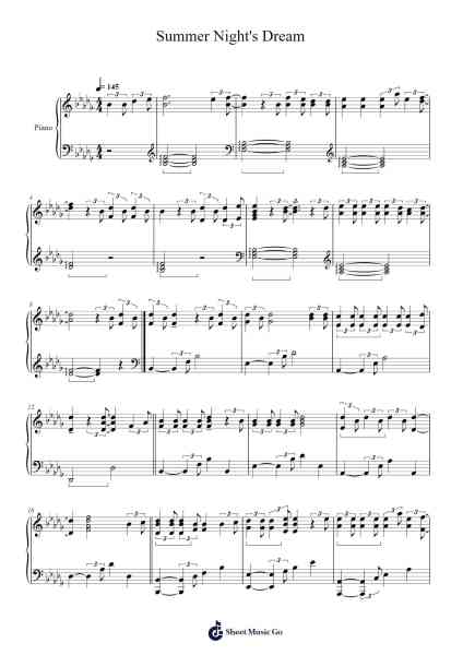 Summer Night's Dream Sheet Music by FT Island-Arr.Longbohm