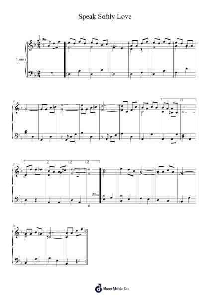 Speak Softly Love Sheet Music by Nino Rota-Arr.Hornhill Kingmeg