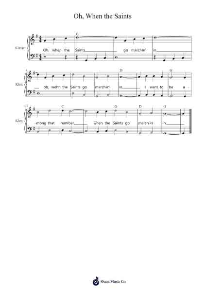 Oh, When the Saints Sheet Music by Yohei Kato-Arr.Shertram