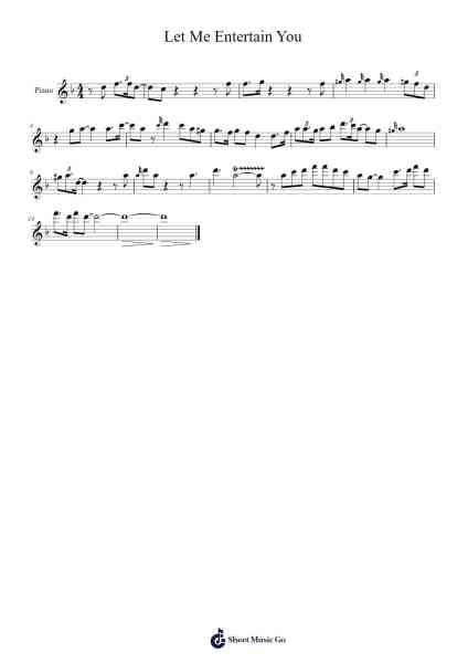 Let Me Entertain You Sheet Music by Robbie Williams-Arr.Rebar Mulin