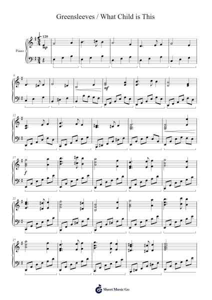 Greensleeves / What Child is This Sheet Music by Misc Traditional-Arr.Zoetricia Smedsibyl