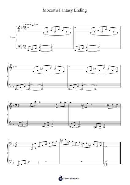 Mozart's Fantasy Ending Sheet Music by Pitxe-Arr.Faulkvy