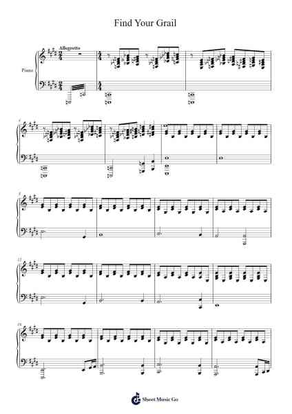 Find Your Grail Sheet Music by David Schiereck-Arr.Wilheljones
