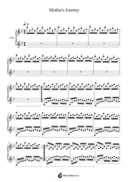 Mother's Journey Sheet Music by Yann Tiersen-Arr.Keatsyoung