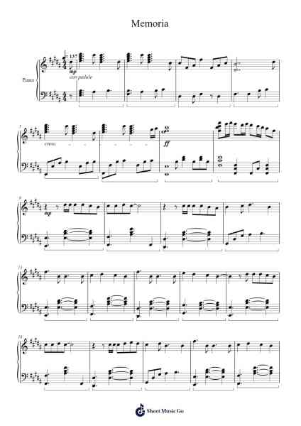 Memoria Sheet Music by Gfriend-Arr.Gemten Churhy