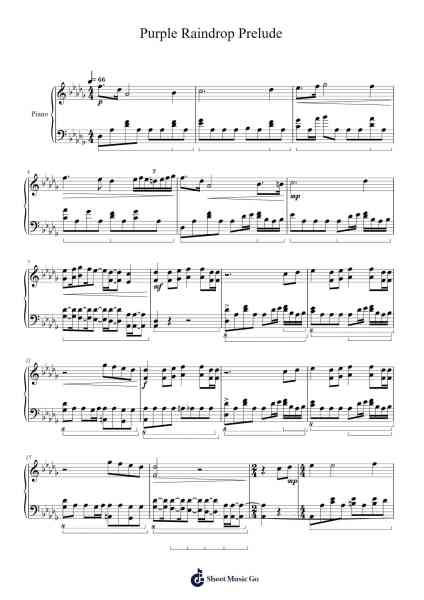 Purple Raindrop Prelude Sheet Music by Faith Miller-Arr.Diapenn