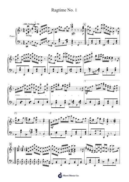 Ragtime No. 1 Sheet Music by Noelnuel Viga-Arr.Huxmons