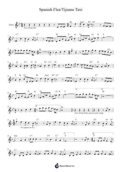 Spanish Flea/Tijuana Taxi Sheet Music by undefined-Arr.Petpenn
