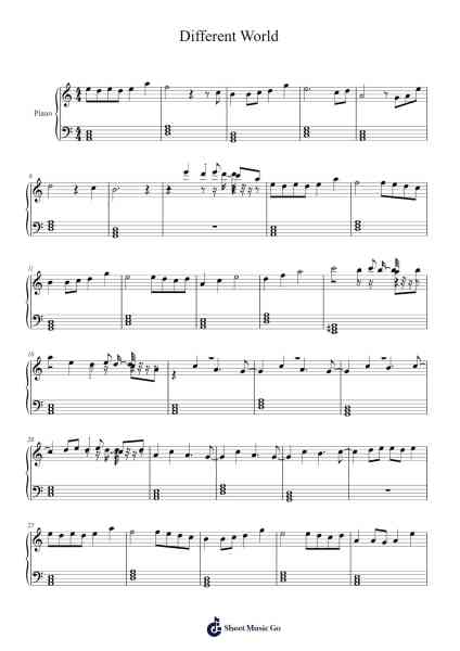 Different World Sheet Music by Alan Walker/K391-Arr.Fanses Tabyoung