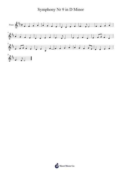 Symphony Nr 9 in D Minor Sheet Music by Ludwig van Beethoven-Arr.Lopeare