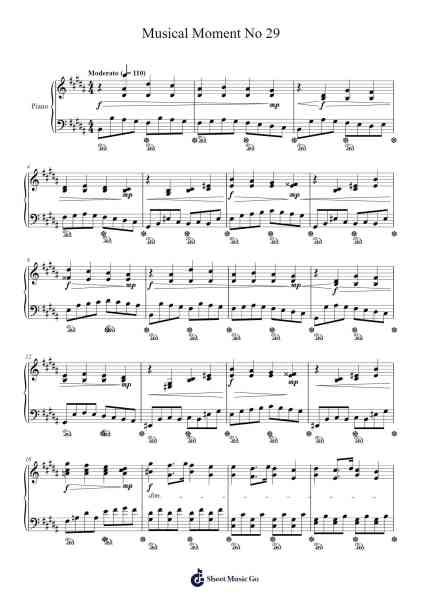 Musical Moment No. 29 Sheet Music by Hrvoje Staneković-Arr.Bartblack Jobky