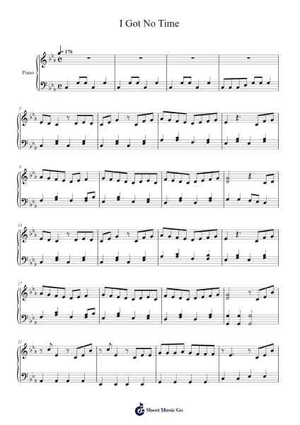 I Got No Time Sheet Music by undefined-Arr.Eltave