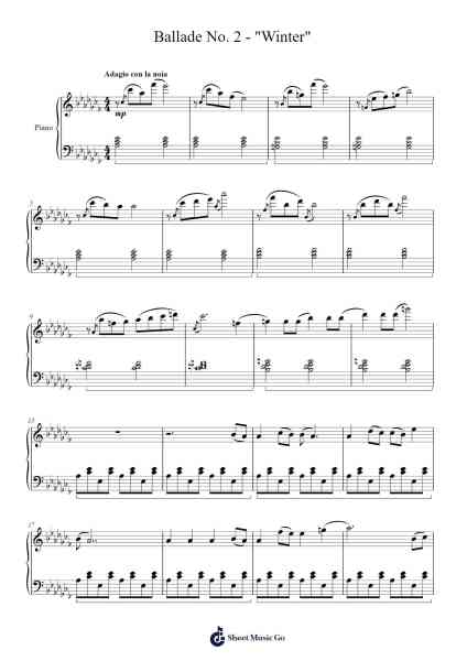 Ballade No. 2 - "Winter" Sheet Music by Bryant Padron-Arr.Sysham