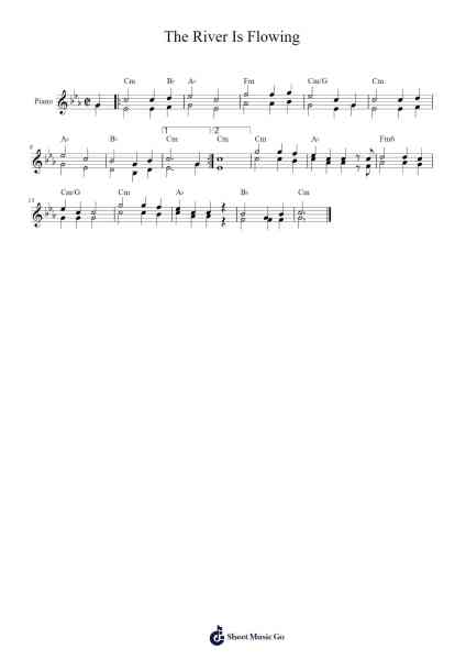 The River Is Flowing Sheet Music by Traditional U.S.A.-Arr.Lespenn