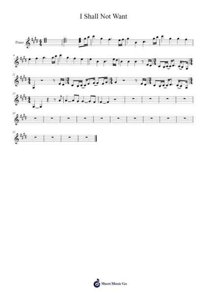 I Shall Not Want Sheet Music by Audrey Assad-Arr.Clairenor Jouvic