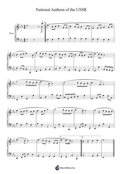 State Anthem of the USSR Sheet Music by The Red Army Choir-Arr.Matlas