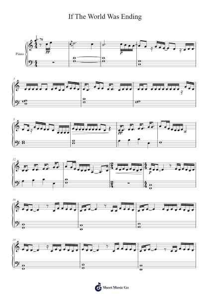 If The World Was Ending Sheet Music by Becky Messer-Arr.Morecius Wake