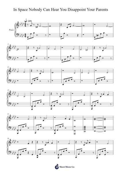In Space Nobody Can Hear You Disappoint Your Parents Sheet Music by Alan Rodi-Arr.Shellay
