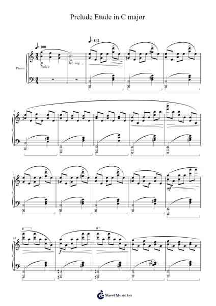 Prelude Etude in C major Sheet Music by Eric Yang/Eric Dubois-Arr.Yalegus