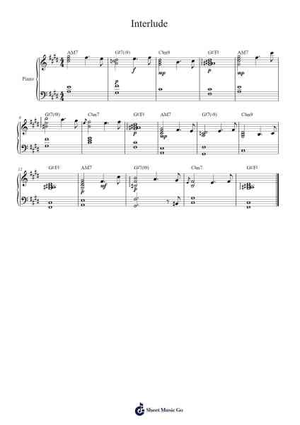 Interlude Sheet Music by DPR LIVE-Arr.Hoywoolf Lindses