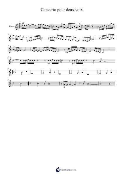 Concerto pour deux voix Sheet Music by Saint-Preux-Arr.Boycelee