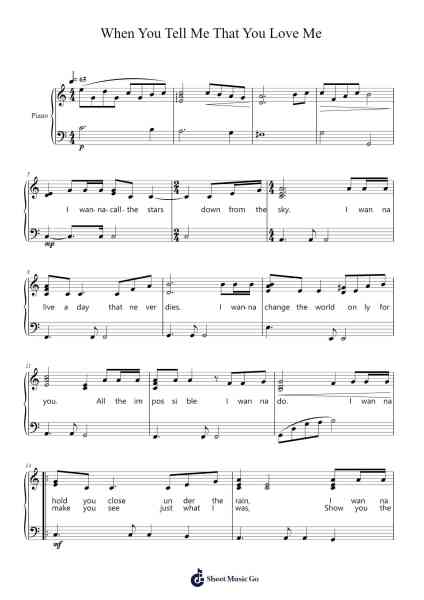 When You Tell Me That You Love Me Sheet Music by Diana Ross/Westlife-Arr.Croftslop