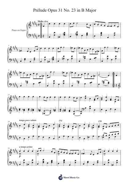 Prélude Opus 31 No. 23 in B Major Sheet Music by Charles-Valentin Alkan-Arr.Stelgil Kaycia