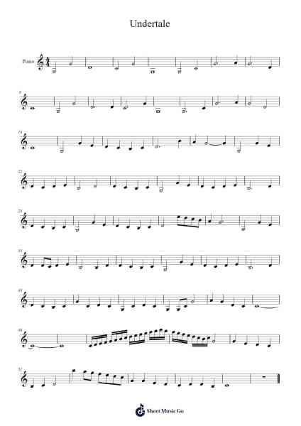 Undertale Sheet Music by Blyjeff-Arr.Glacarr