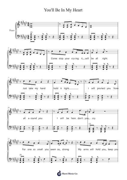 You'll Be In My Heart Sheet Music by undefined-Arr.Kelcott