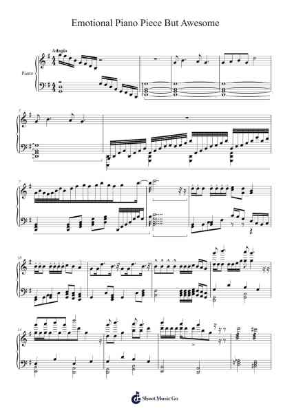 Emotional Piano Piece But Awesome Sheet Music by The Senate-Arr.Jerhue