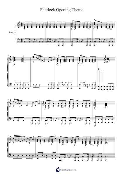 Sherlock Opening Theme Sheet Music by undefined-Arr.Canliet Joelck