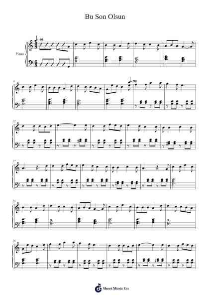 Bu Son Olsun Sheet Music by Cem Karaca-Arr.Dilfred Haro