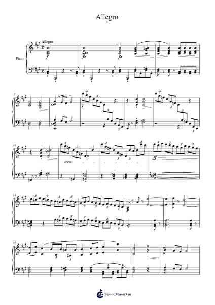 Piano Sonata in A Major, D. 959: I. Allegro Sheet Music by Franz Schubert-Arr.Joannes Nohan