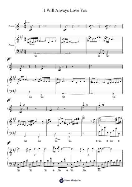 I Will Always Love You Sheet Music by Dolly Parton-Arr.Terwyatt Hangan