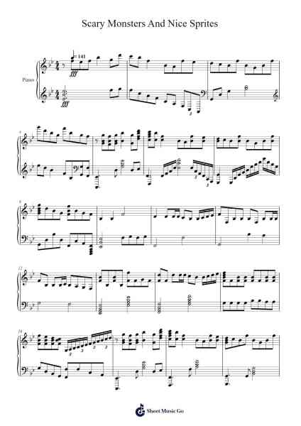 Scary Monsters and Nice Sprites Sheet Music by Skrillex-Arr.Davehume
