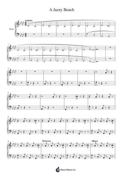 A Jazzy Beach Sheet Music by MannVonAbyss-Arr.Jefgiles Greren