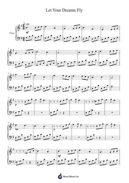 Let Your Dreams Fly Sheet Music by O. Krut-Arr.Ossharp Nortiane