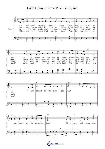 I Am Bound for the Promised Land Sheet Music by Samuel Stennett-Arr.Keatssoll