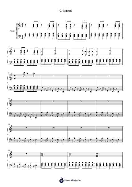 Games Sheet Music by The Strokes-Arr.Gardi Clairero