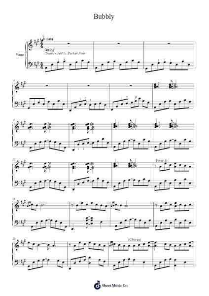 Bubbly Sheet Music by Colbie Caillat-Arr.Pullamb