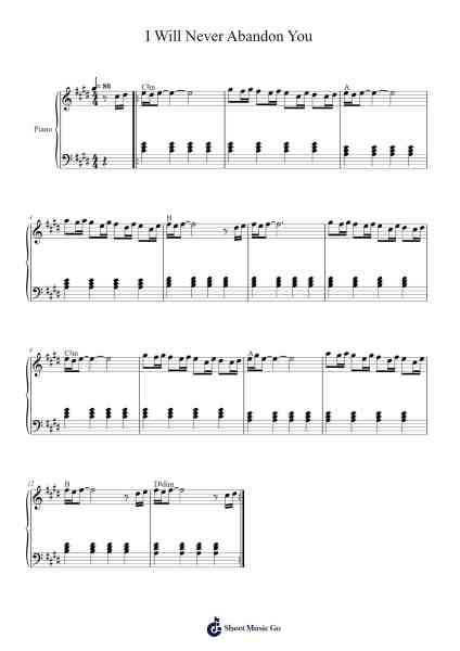 I Will Never Abandon You Sheet Music by Striking Matches-Arr.Molsham