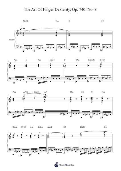 The Art Of Finger Dexterity, Op. 740: No. 8 Sheet Music by Carl Czerny-Arr.Chloekeats