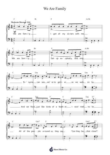 We Are Family Sheet Music by Sister Sledge-Arr.Simpdre