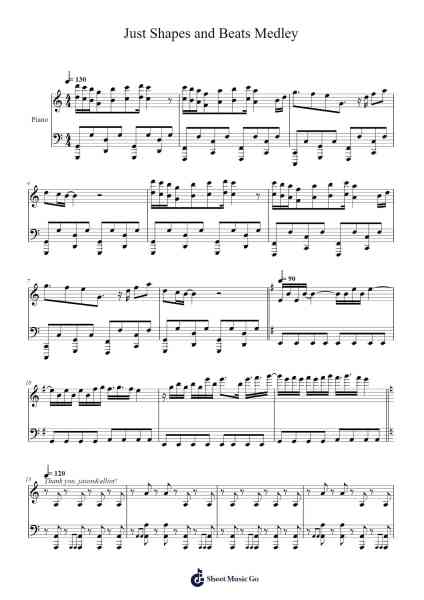 Just Shapes and Beats Medley Sheet Music by undefined-Arr.Blybohm