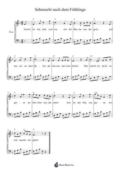Sehnsucht nach dem Frühlinge Sheet Music by Vasco Selm-Arr.Holew Brianmaud